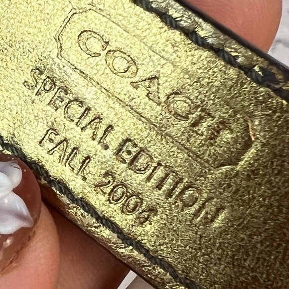 Coach 1495 2004 Special Edition Bronze Signature Logo Hobo Shoulder Bag - Picture 2 of 8